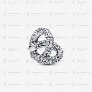 Pandora Pavé Infinity Knot Heart Charm